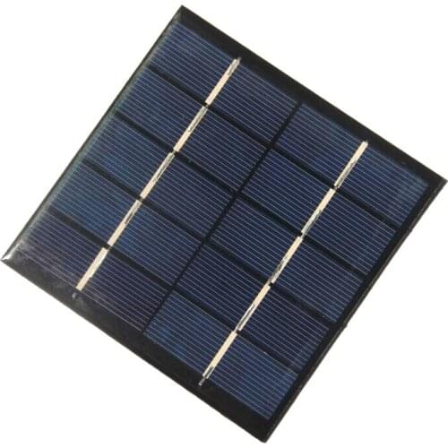 BUHESHUI 1.2W 5V Solar Cell Module DIY Solar Panel System For 3.7V Battery Charger Light Toy Panel Study Epoxy 100*100MM 5pcs