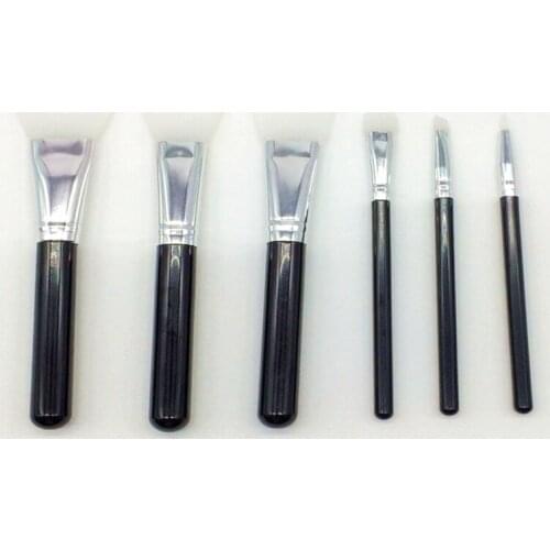 500pcs/lot 6pcs Soft Silicone Gel makeup brush set Sponge for Cosmetic Face Foundation BB Cream Beauty Makeup brush set Tool