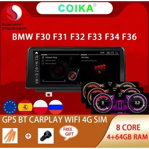 8 Core IPS Touch Screen Car Muiltmedia Player For BMW 3 Series F30 F31 F32 F33 F34 F36 BT Google 2+32G WIFI Carplay Android 10.0