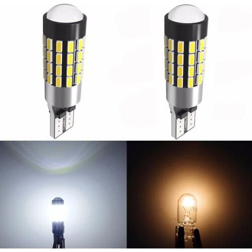AGLINT 2pcs LED T10 Car Bulb CANBUS for w5w no error 54 SMD 194 168 Light 6000K White Car interior light for License Plate Light