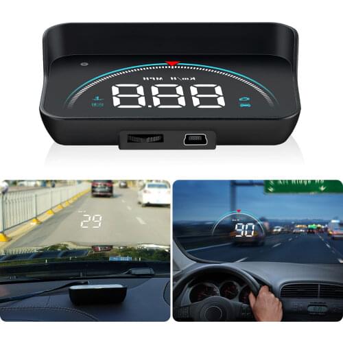 Car OBD2 HUD OBD Head Up Display Overspeed Warning System Speedometer Projector Windshield Auto Electronic Alarm System M8