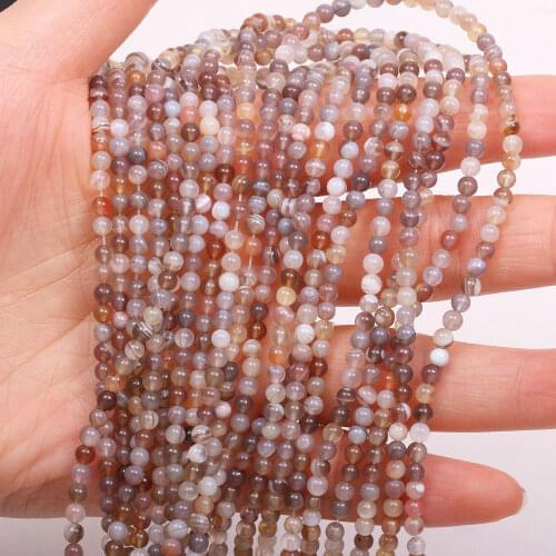 Natural Stone Beads Round Persian Agated Crystal Bead for Charms Jewelry Making Craft Bracelet Necklace for women man