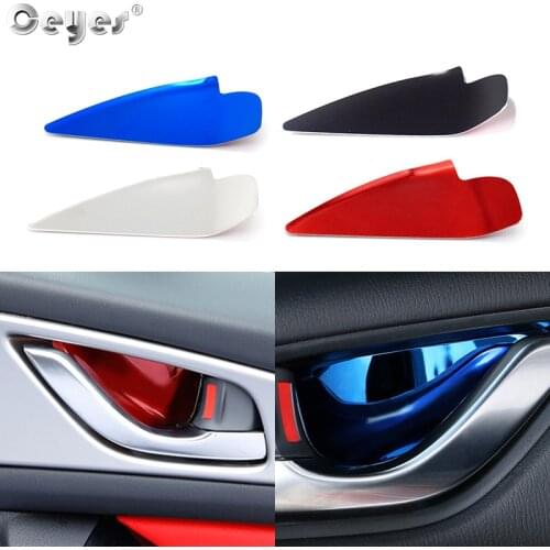 Ceyes 4pcs Car Accessories Door Bowl Handle Cover Fit For Mazda CX3 CX4 CX5 CX 3 Alela Atenza 2017 2018 Car Styling Trim Sticker
