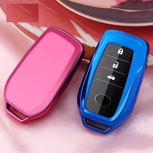 Soft TPU full protect Key Cover Key CaseFor Toyota Highlander XU50 Camry Corolla RAV4 XA40 Alphard Crown