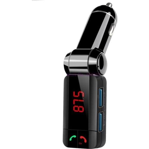 By DHL or Fedex 100pcs BC06S Bluetooth Car Kit FM Transmitter Car MP3 Player Dual USB Charger Current Voltage Detection