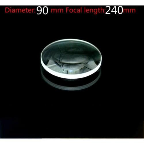 Diameter 90mm Focal Length 240mm Optical Double Convex Lens Factory Custom Optical Glass Prism and Lens