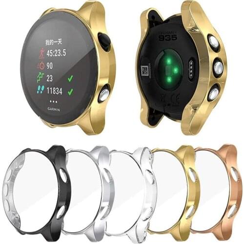 For Garmin Forerunner 935/945 Screen Protector Case, Soft Slim TPU All Around Protective Shell Anti-Scratch Case Bumper Cover Ca