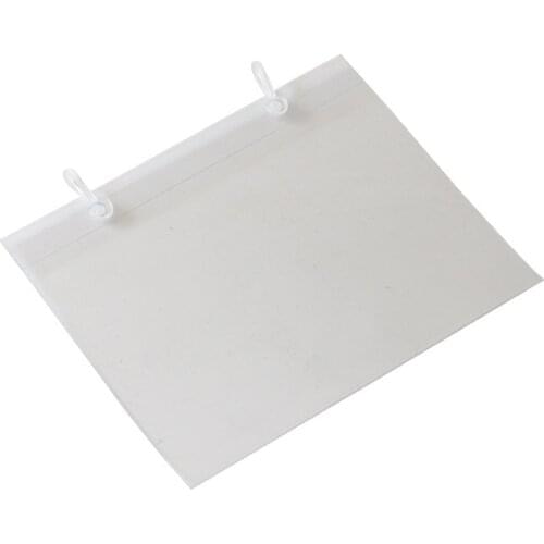 Shelf Labels Sleeve Premium Plastic Retail Price Tag Holder Paper Card Snap Lock Closure for Wire Shelves Baskets