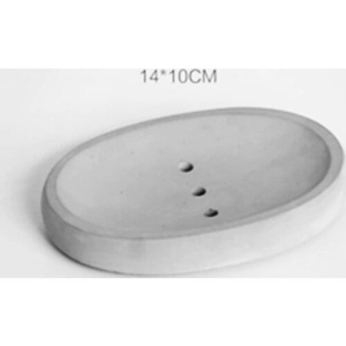 Concrete Soap Dish Mold DIY Soap Rack Holder Making Creative Home Decorating Cement Craft Pot Holder Silicone Tray Mould