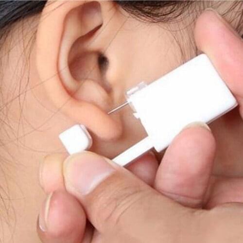 1PC Surgical Steel Sterilized Disposable Nose Nails Piercing Gun Tools Crystal Nostril Studs For Sexy Women Body Jewelry Tools