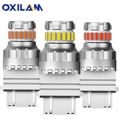 2Pcs 3157 LED Canbus P27/7W 3156 P27W Led Bulb Car Turn Signal Lamp Brake Reverse Driving Lights DRL Auto Lamp White Yellow Red