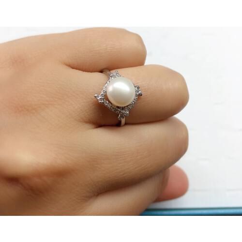 Square Style Hot Ring Mountings Base Findings Women Accessories Jewelry Settings Parts for Girls Pearls Beads Stones Agate