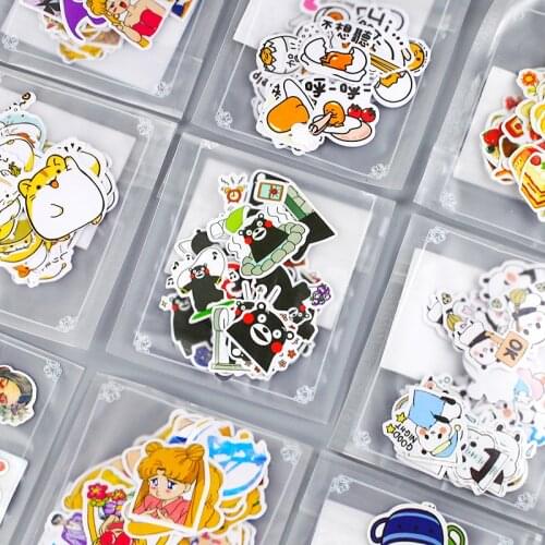 Kawaii Stickers aesthetic Mini Cartoon Labels Stickers Decorative Ablum Diary Stickers For Children Stationery journaling