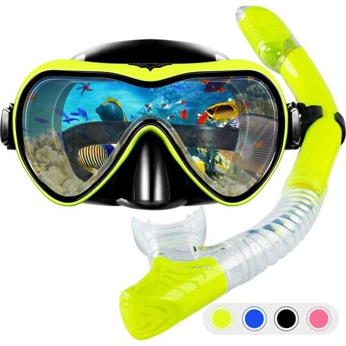 Snorkel Set Adults, Dive Masks and Snorkel for Man Women, Easy-Breath Snorkeling Gear with Anti-Fog Tempered Glass for Diving