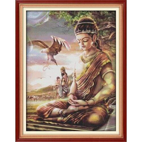 Sakyamuni(3)(Entering the meditation) cross stitch kit people 18ct 14ct 11ct count print canvas stitches embroidery DIY