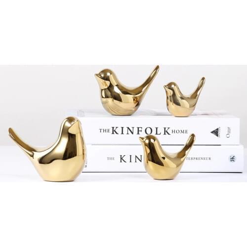 Nordic Home Jewelry Gold Pendulum Bird Table Table Decoration Desk Bookcase Decoration Room Decoration Accessories