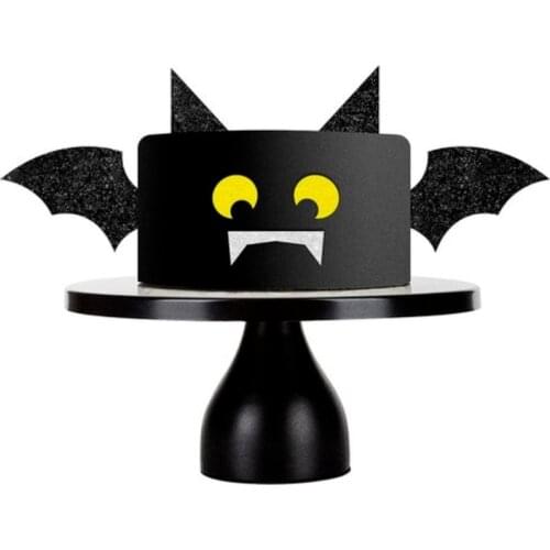 New Cartoon Bat Happy Birthday Cupcake Topper Set Cute Birthday Cake Topper for Kids Birthday Halloween Party Cake Decorations