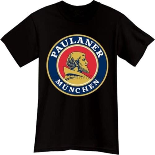 New Tops Paulaner Beer Brewery Ale Promo T Shirt Cotton Men Printed Funny Graphic Tee