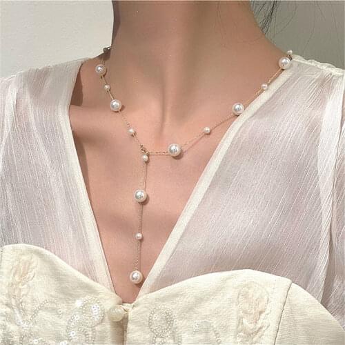 MASA New Fashion High Quality Baroque Imitation Pearl Necklace Simple Gift Autumn Hot Selling Fashion Jewelry 2021