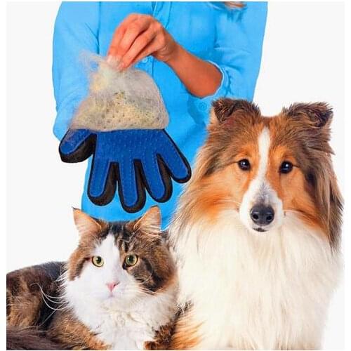 Pet Dog Hair Brush Glove For Animal Pet Cleaning Massage Grooming furmin Comb Supply Finger Cleaning Pet Cats Hair Brush TP