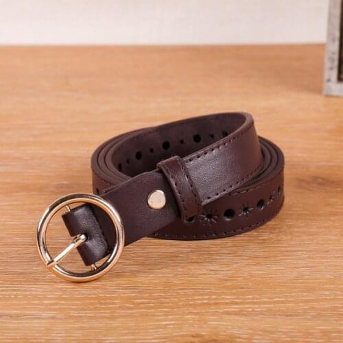 Girdle Waistband New Female Round Buckle Wide Belts Hollowed-out Air Eye Ladies Belt Fashion Air Eye Belts