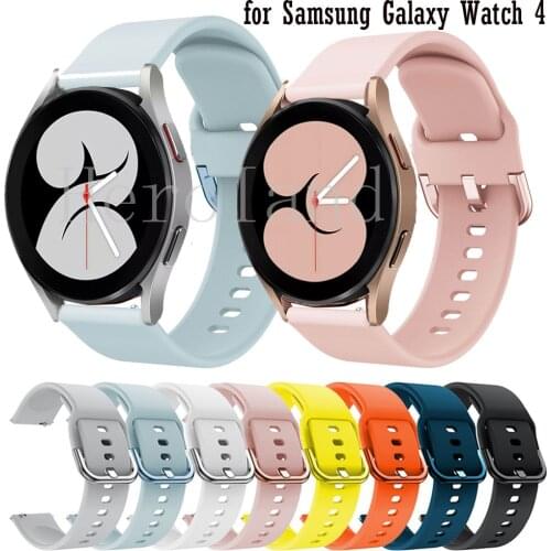 20mm Band Silicone Strap For Samsung Galaxy Watch 4 Classic 46MM 42mm Galaxy Watch4 40mm 44mm Smart Wristband Bracelet Belt new