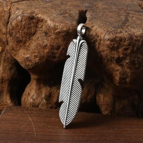 Silver Pendants Women Jewelry 2021 925 Sterling Silver Womens Neck Pendants For Necklace Fine Jewelry for Woman Simple Feather