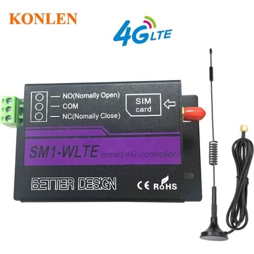 SM1 LTE 4G GSM Relay Controller Smart Power Switch Network APP SMS Call Home Control Automation for Gates Opener Pump Motor Lock
