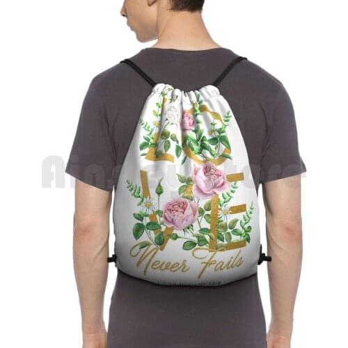Love Never Fails Backpack Drawstring Bags Gym Bag Waterproof Love Never Fails Jw Jw Arts And Jenielson Design Jw Ideas