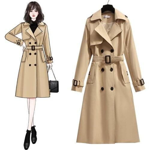 Plus Size Windbreaker Women Outerwear 2021 New Spring Autumn Coat Female Fashion Loose Casual Overcoat Ladies Korean Trench Coat