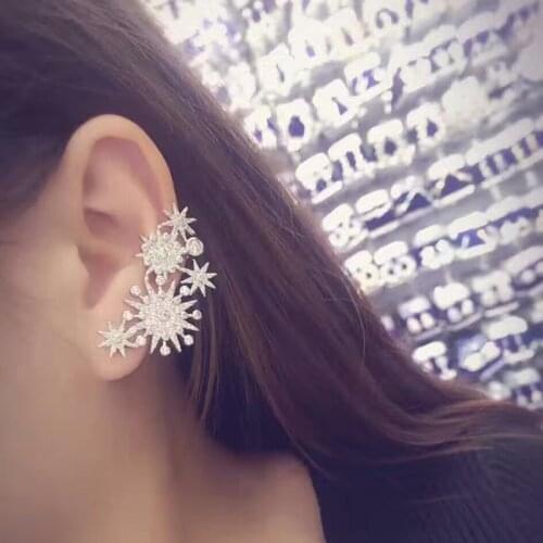 YAN MEI High Quality Zirconia Stud Earrings For Girls Women White Gold Color brincos GLE6676