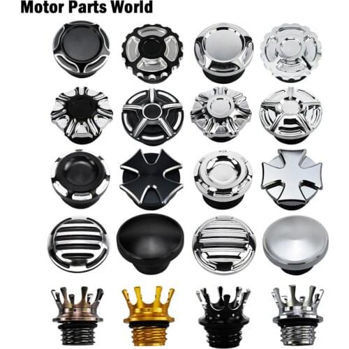 1Pc Motorcycle Fuel Gas Tank Vented Decorative Oil Cap CNC Aluminum For Harley Touring Sportster XL 1200 883 Softail Dyna Fatboy