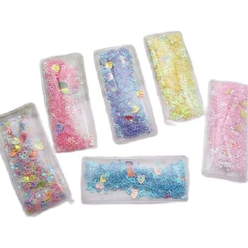 10Pcs/lot Bling Transparent hair clip cover Filling Sequin Appliques for DIY Headwear Hair Clips cover Accessories Patches
