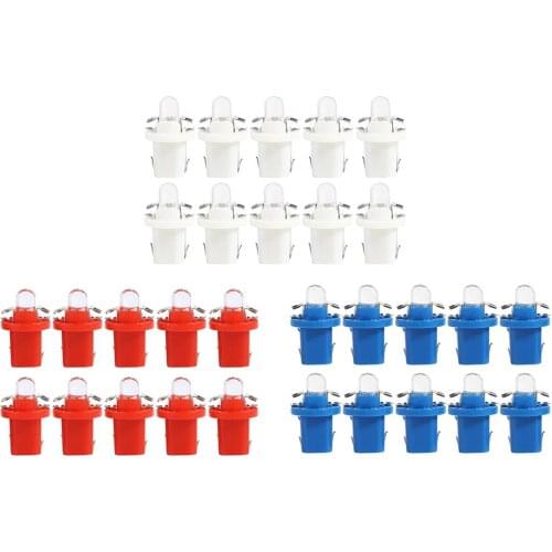 10pcs T5 B8.5D LED Car Light Auto Dashboard Instrument Cluster Light Bulbs Automobiles Accessories Signal Lamp with High Quality