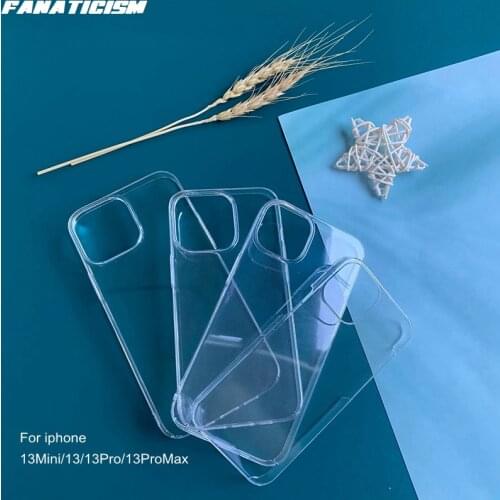 200pcs Fitted Hard PC Clear Phone Cases For iphone 13 pro Max 13pro 13mini Glossy Plastic Crystal Back Cover iphone13 Mini Shell