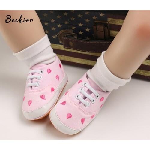 2021 Newborn Baby Shoes Toddler Classic Canvas First Walker Baby Boys Girls Shoes Cotton Pink Casual Shoes Baby Girl Sneaker