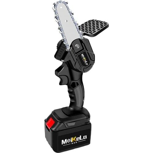 4 Inch Household Electric Pruning Saw Cordless Woodworking Tools Rechargeable Mini Electric Chainsaw With Baffle