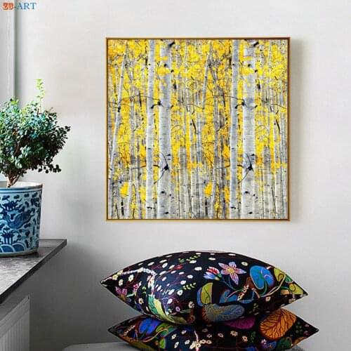 Yellow Ginkgo Leaves Print Abstract Poster Scandinavian Canvas Painting Corridor Wall Art Wall Picture for Living Room Deccor