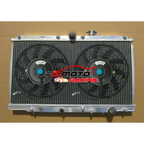 Aluminum Radiator + Fan For Honda Accord CD5 CD7 1994-1997 / Prelude Type SH 1997-2001 2.2L / Acura CL 1997