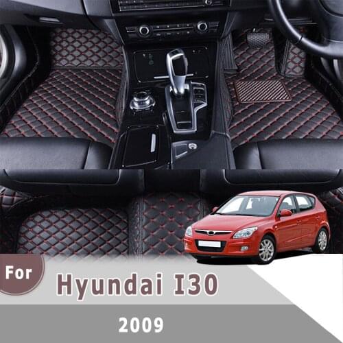 RHD Custom Car Floor Mats For Hyundai I30 2009 Waterproof Leather Carpets Auto Styling Foot Pads Car Accessories Interior Covers