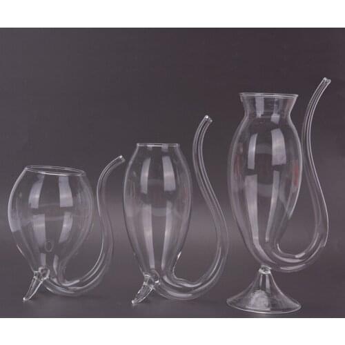 Wine Whiskey Glass Heat Resistant Glass Juice Wine Cup With Drinking Tube Straw