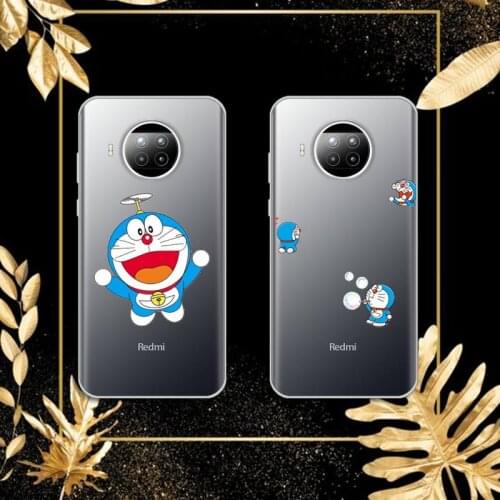 Japanese anime Doraemon Phone Case Transparent for Xiaomi mi Redmi note 10 t 8 9 pro lite 11 Samsung S 8 9 10 20