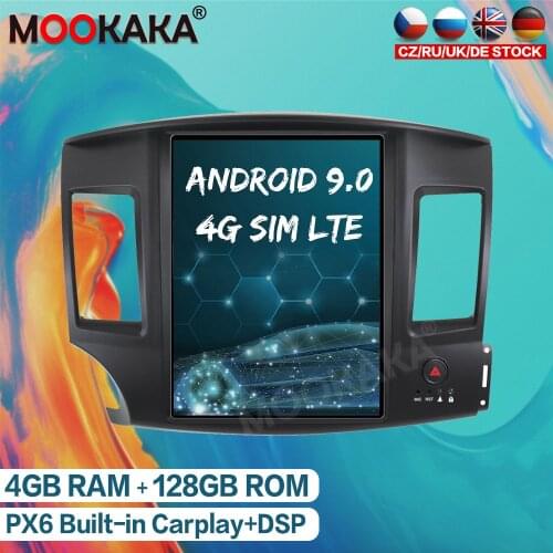 Tesla Screen Android 9 PX6 Car Multimedia player For Mitsubishi Lancer 2007-2017 GPS Navigation Auto Radio Stereo Audio Carplay