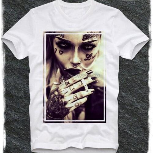 T Shirt Hot Sexy Girl Tank Swag Gangster Chicana Paris Boy Eleven London Men Cotton Tees Streetwear Harajuku