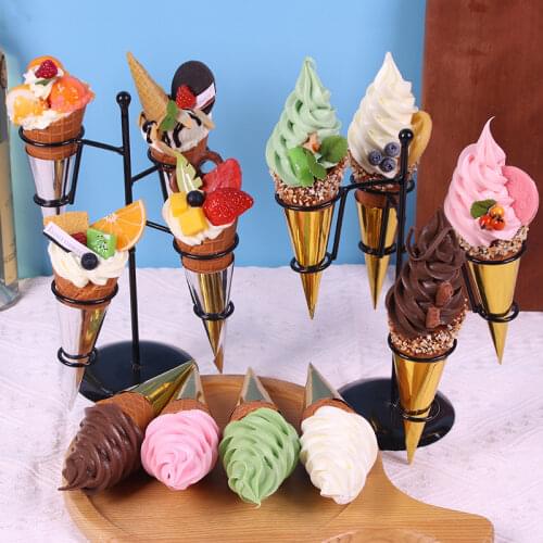 Large simulation ice cream cone model fake ice cream cone photography props commercial food model customization