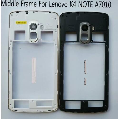 Housing Case For Lenovo K4 NOTE A7010 Middle Frame With Antenna+ Power Volume Buttons+Camera Lens Replacement Parts