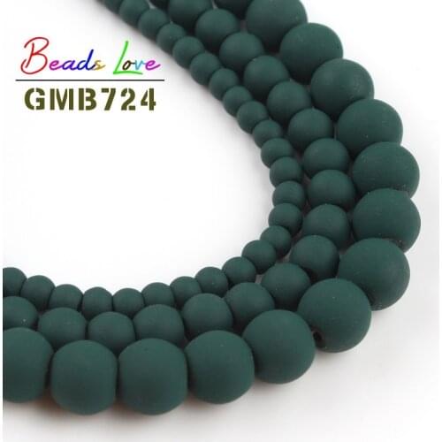 Natural Dark Green Rubber Hematite Stone Round Loose Beads for Jewelry Making Handmade Diy Necklace Bracelet 4 6 8mm 15 Inch