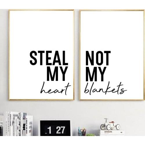 Minimalist Black And White Quote Wall Art Canvas Painting Print Wall Art Poster For Living Room Modern Home Decor No Frame TB12