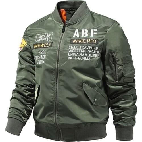 Plus Size Military Bomber Jacket Men 2021 New Arrival Autumn Winter Casual Pilot Jackets Male Army Cargo Flight Mens Jackets 4XL