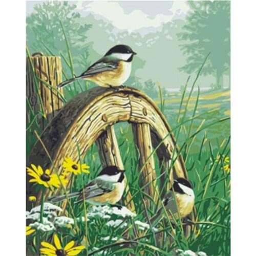 Little Bird Tree DIY 11CT Cross Stitch Embroidery Kits Needlework Craft Set Cotton Thread Printed Canvas Home Sale